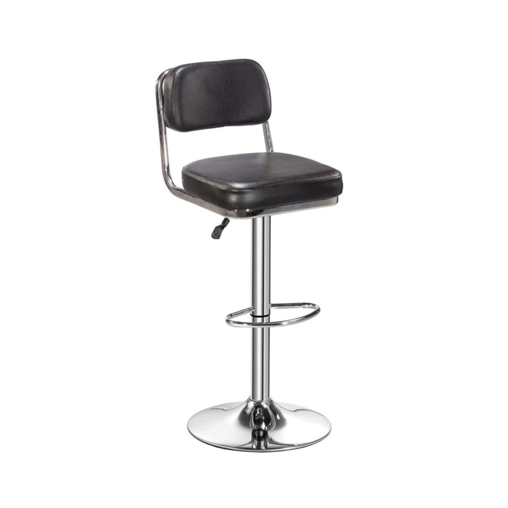 Round Leather Bar Stool With Steel Frame| DT-988