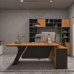 Modern Director Table with Side Storage| DRT-109