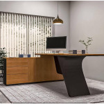 Modern Director Table with Side Storage| DRT-109