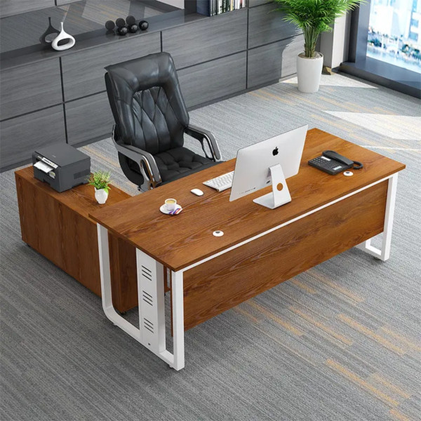 Modern Director Table with Side Storage| DRT-108