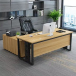 Modern Director Table with Side Storage| DRT-108
