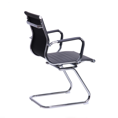 Leather Visitor Chair with Steel Frame| DT-1212V