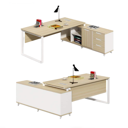 Modern Director Table with Side Storage| DRT-101